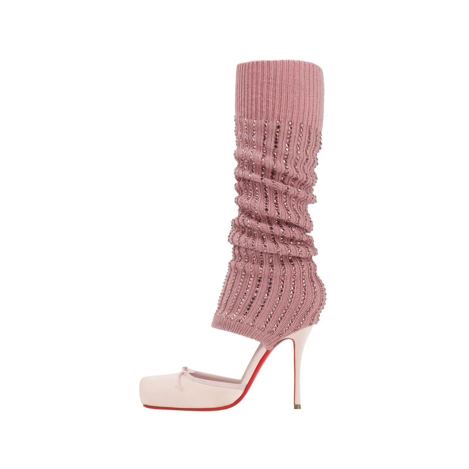 Knee-High Boots High-Heeled Square-Toe — Multicolor | KIMLUD