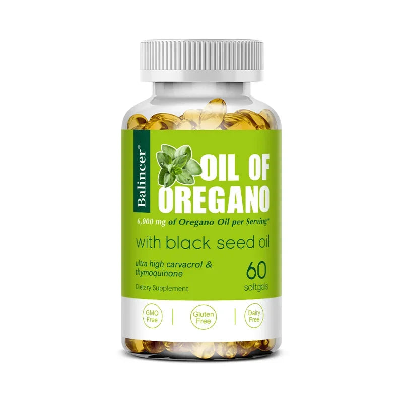 Oregano Oil Capsules-Improves Digestion and Intestinal Health,Balances Intestinal Flora,Boosts Blood Circulation,Immune System
