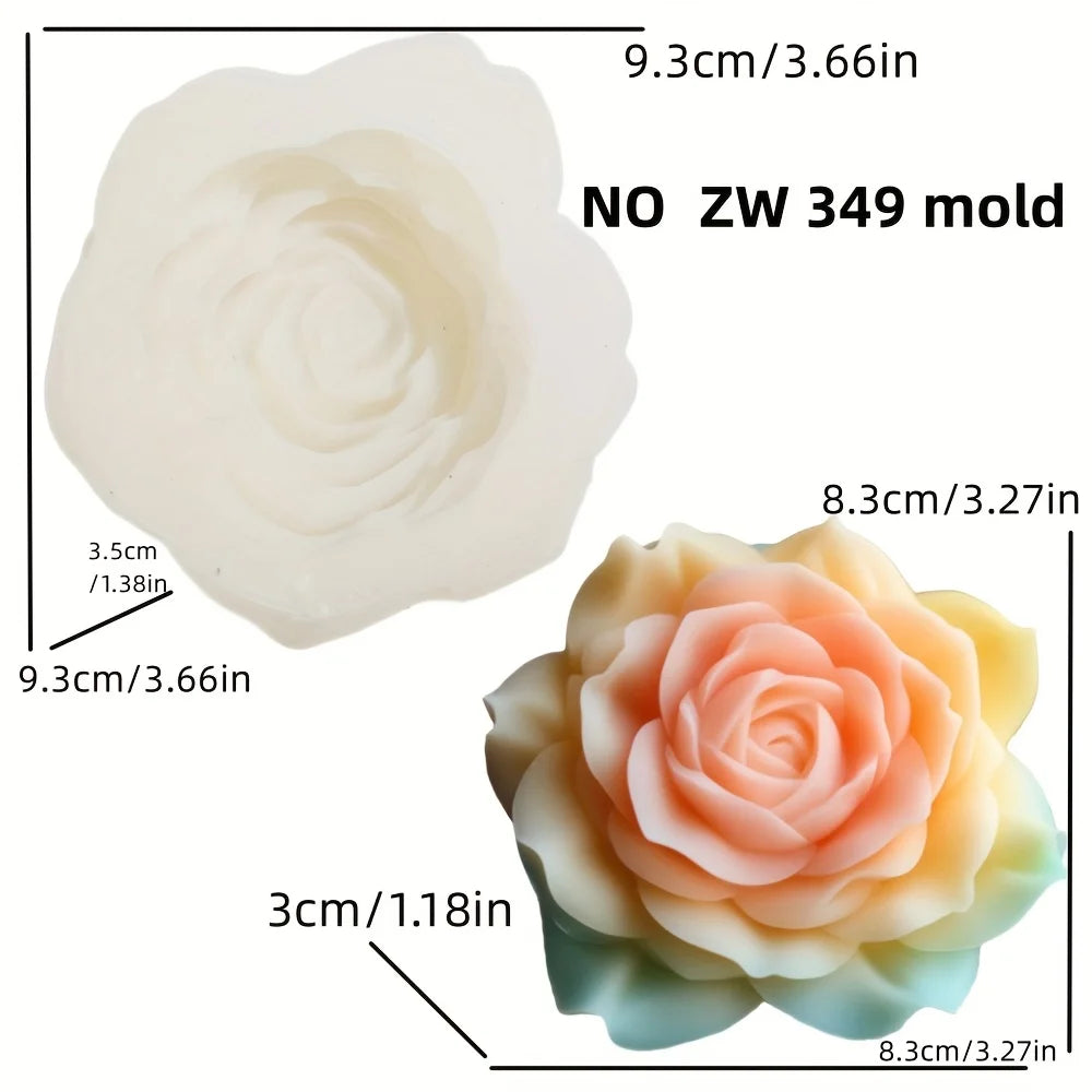 KIMLUD, Peony Rose Bud Bouquet Candle Silicone Mold Peony Flower Clusters Candle Mould Christmas Gift Flower Bundle Resin Gypsum Molds, KIMLUD Womens Clothes