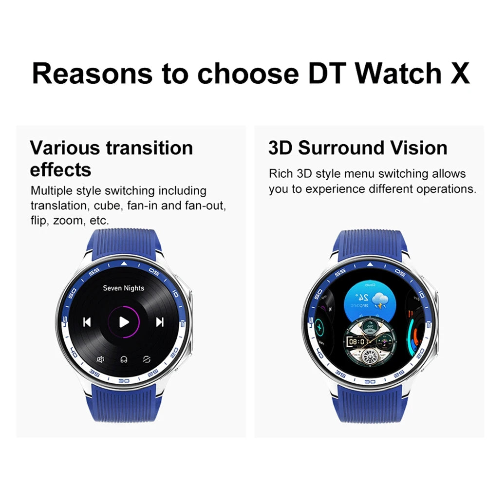 2025 OPPO New Watch X High-end Business Watch 32GB Large Memory Smartwatch Men's Sports Waterproof Smart Watch Watch IOS
