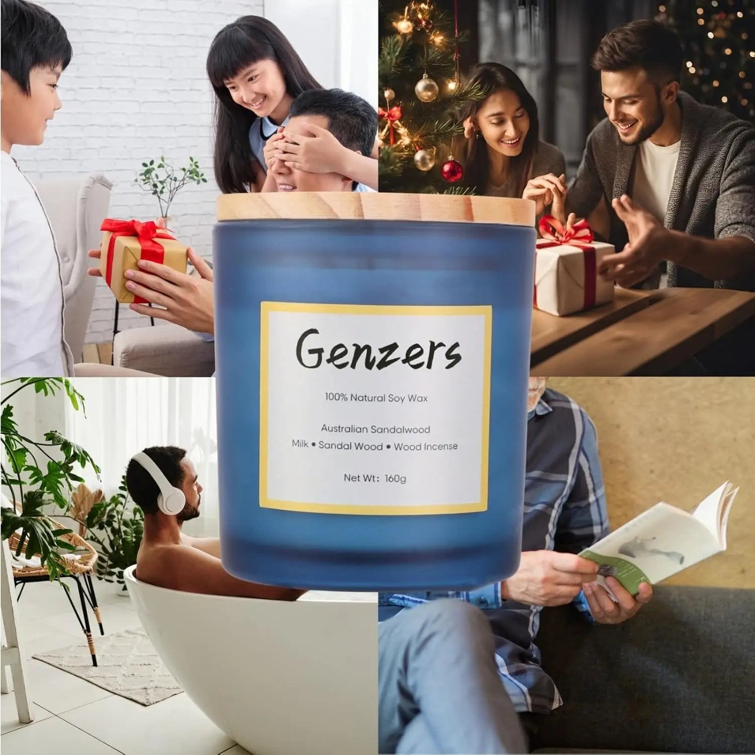 KIMLUD, Australian Sandalwood Musk Scented Candle Gift,Birthday Gift for Men,Spring Aromatherapy Home Fragrance,36 Hours Clean Burning, KIMLUD Womens Clothes