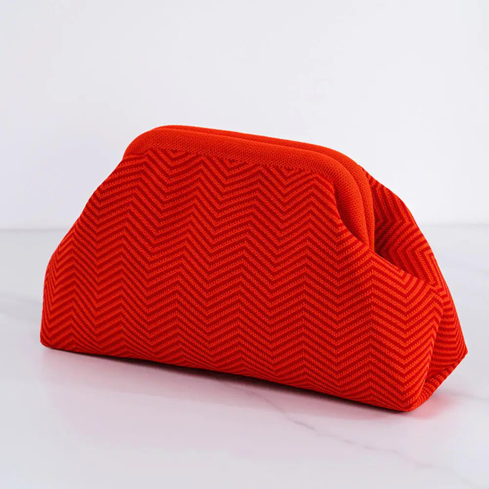 Striped Polyester Clutch Bag Small — Multicolor | KIMLUD