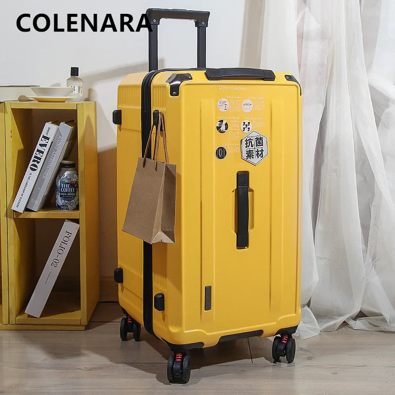 COLENARA High Quality Luggage PC Oversized Capacity Trolley Case Ladies Cart Type Travel Bag Men with Wheels Rolling Suitcase