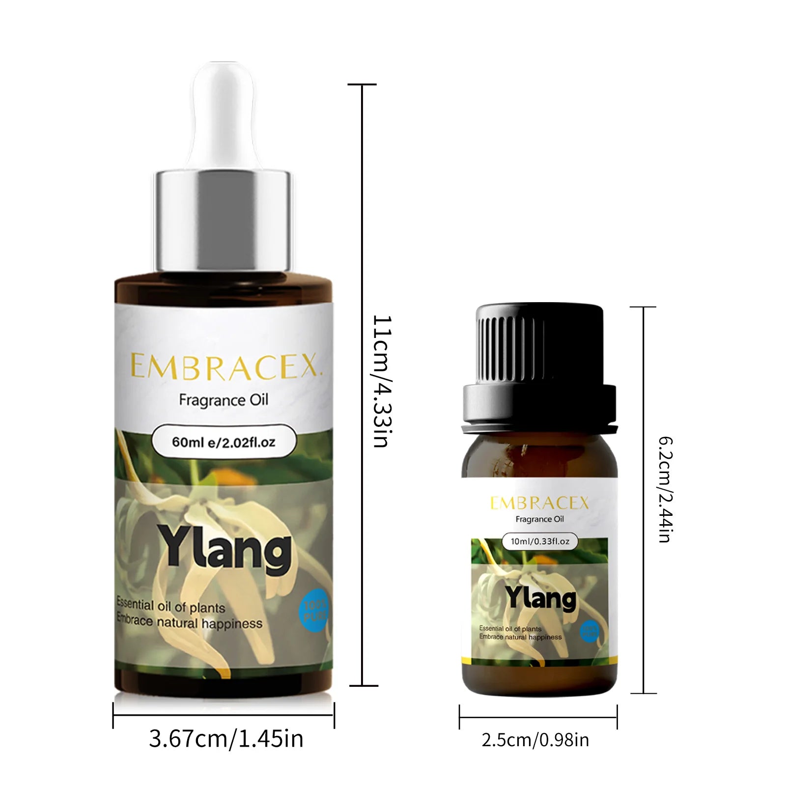 Essential Oil Ylang-Ylang Diffuser And Skin Care Elixir For Calming Rituals And Aromatherapy — Golden Amber | KIMLUD