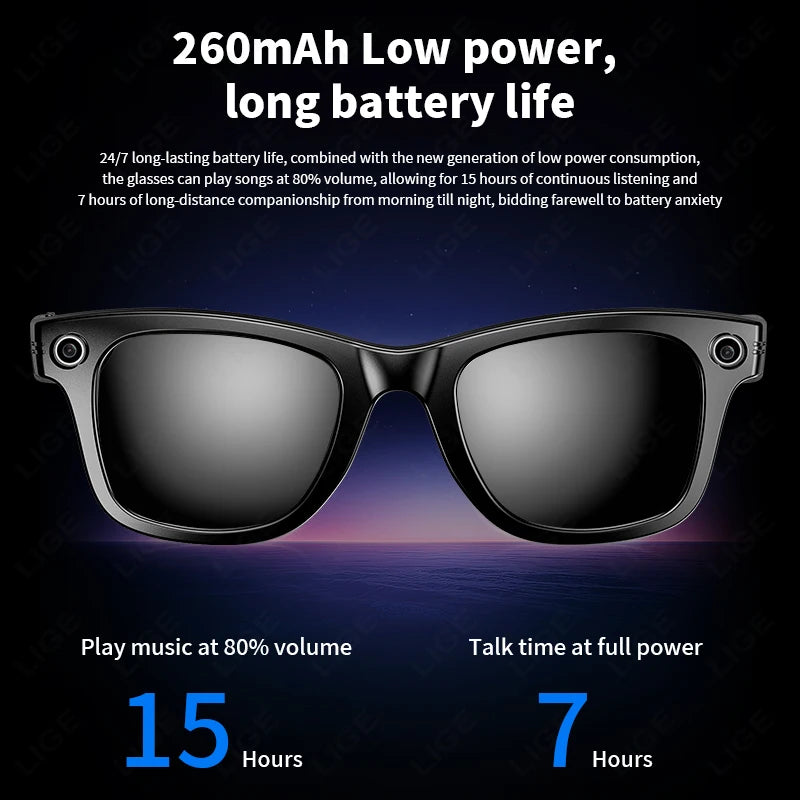 2025 New AI Intelligent Interactive Smart Sunglasses Photography Video Translation Smart Glasses For Google Glasses IOS Andirod