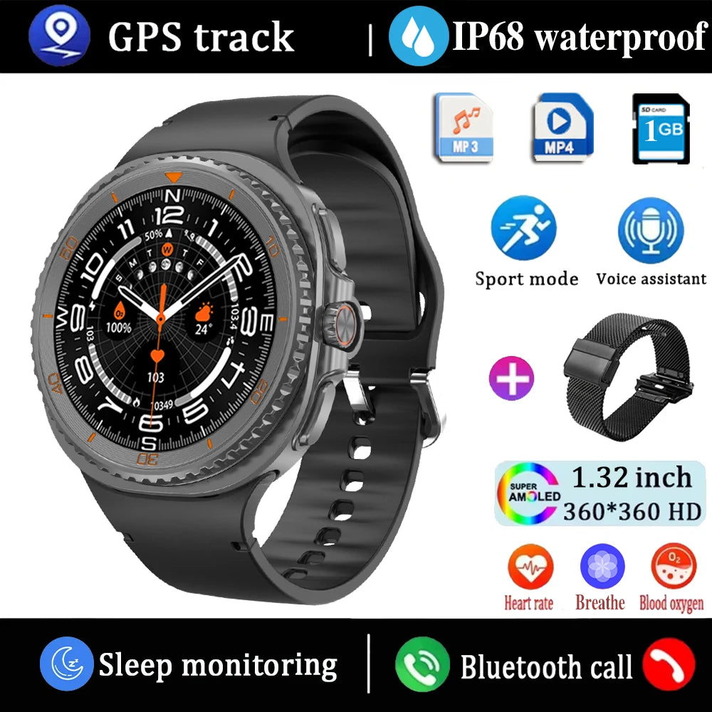 2025 New Smart Watch 8 Ultra GPS Tracking Watches Men Women AMOLED Always Display Bluetooth Call Sports Smartwatche For Android
