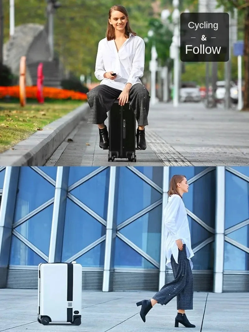 Suitcases Intelligent Electric Automatic Follow — Black | KIMLUD