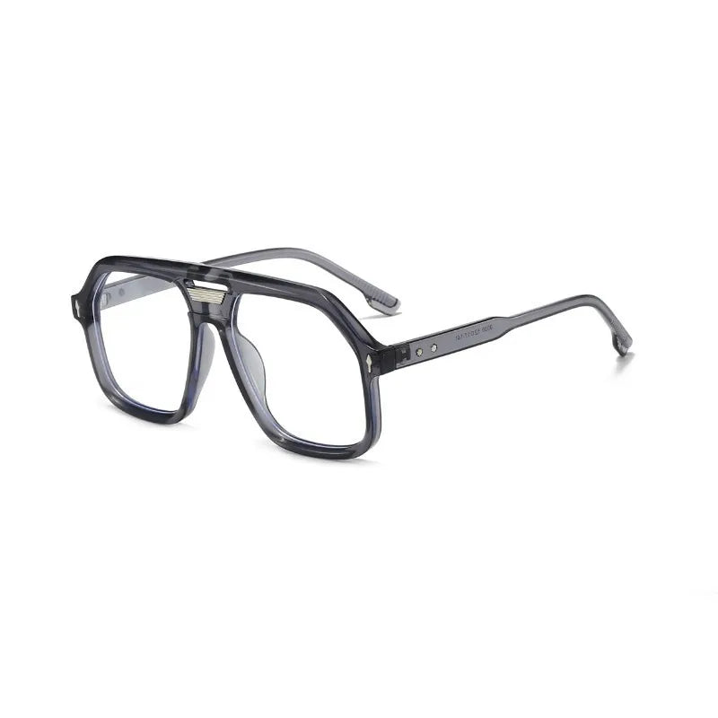Acetate Sunglasses Oversized Vintage Hip Hop Square — Black | KIMLUD