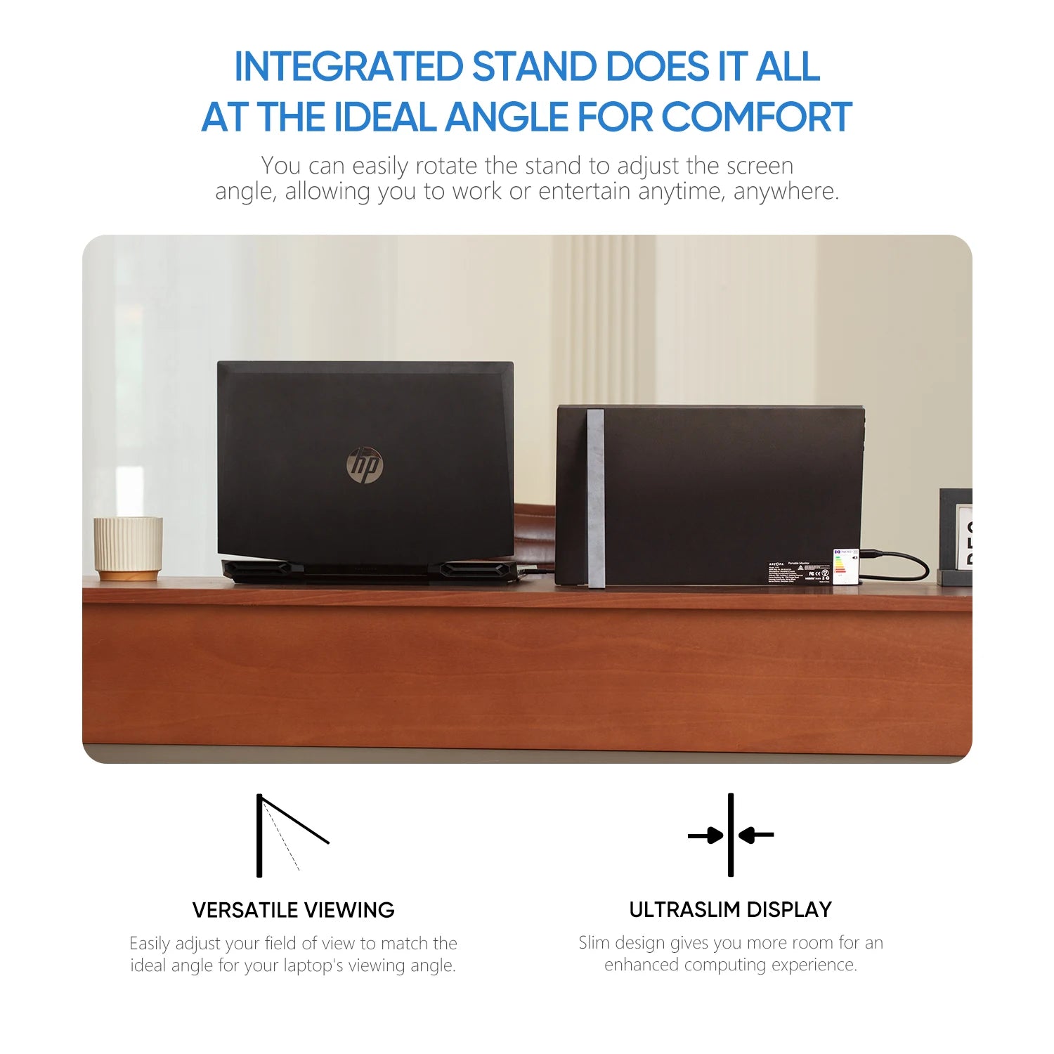 New ARZOPA 14.0'' 1080P FHD IPS Portable Monitor with USB C HDMI External Second Screen for Mac,Laptop,PC,Switch,PS,Xbox