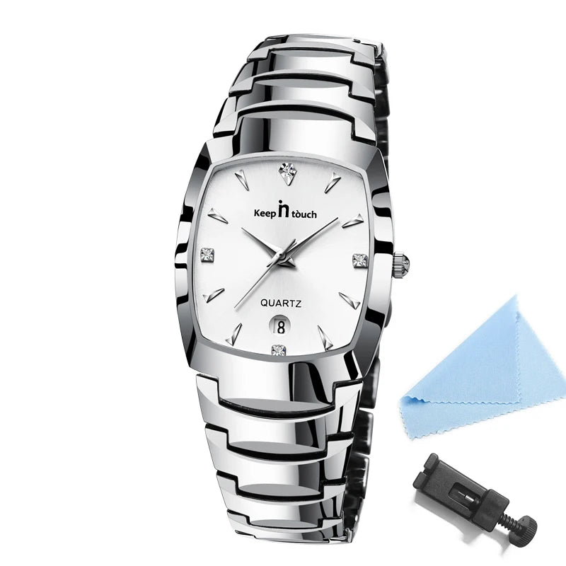 Luxury Watch For Men Business Fashion Quartz Wristwatches Classic Stainless Steel Waterproof Male Date Clock Relogios Masculino