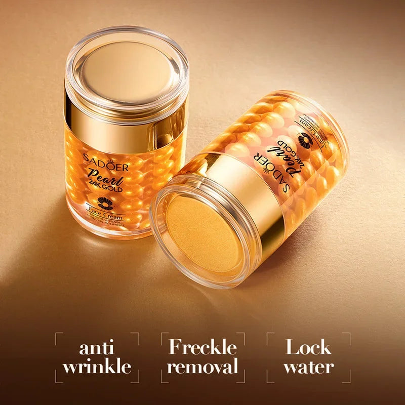 24K Gold Pearl Collagen Face Cream Radiance — Gold | KIMLUD