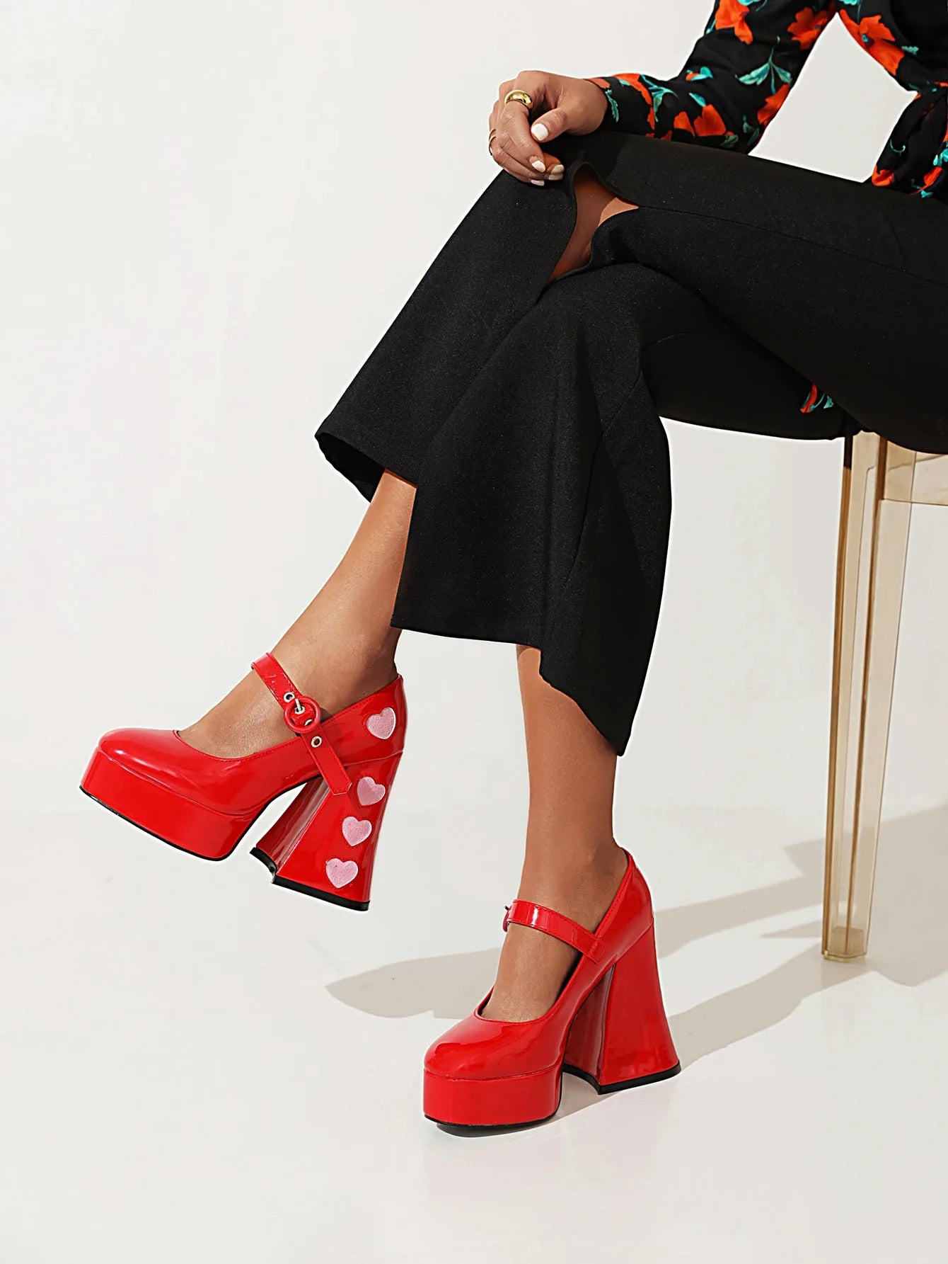 Mary Jane Heeled Shoes – High Heel – Leather Upper | KIMLUD