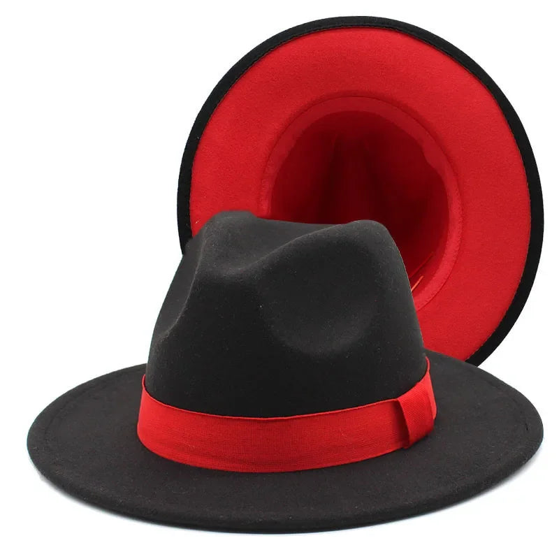 Fedora Hat – Double Sided – Polyester – Black And White | KIMLUD