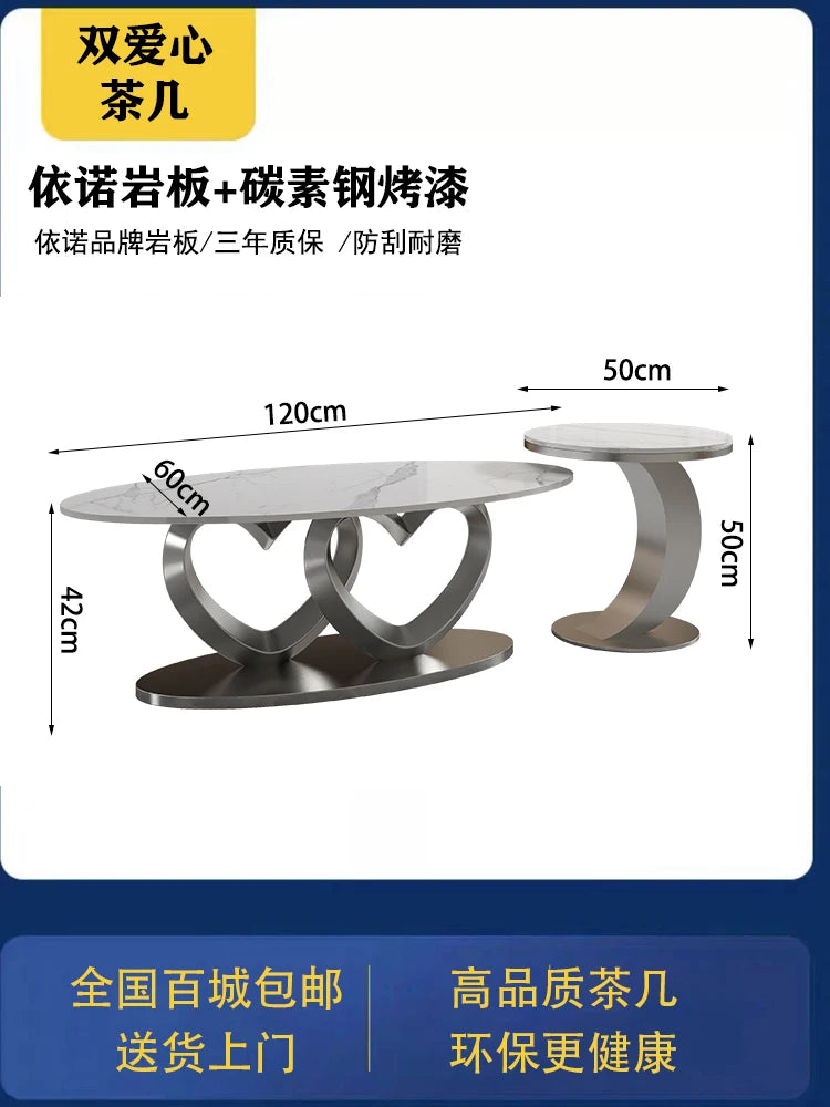 Unique Standing Coffee Table Aesthetic Round Industrial Luxury Coffee Table Modern Simple Mesa Auxiliar Postmodern Furniture