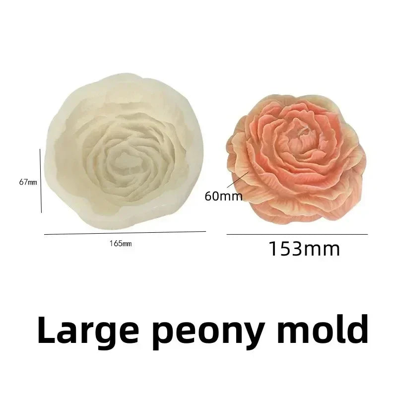 KIMLUD, Peony Rose Bud Bouquet Candle Silicone Mold Peony Flower Clusters Candle Mould Christmas Gift Flower Bundle Resin Gypsum Molds, KIMLUD Womens Clothes