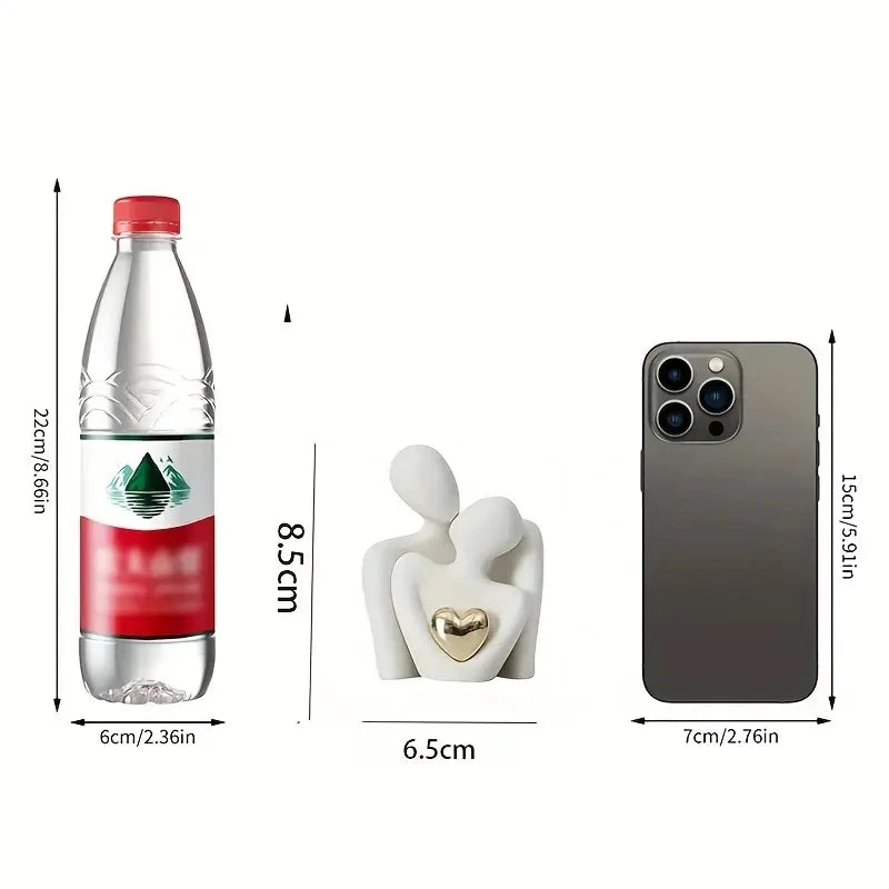 1Pc Romantic Love Embrace Statue Ornament Couple Set Bedroom Interior Decoration Valentine's Day Gift