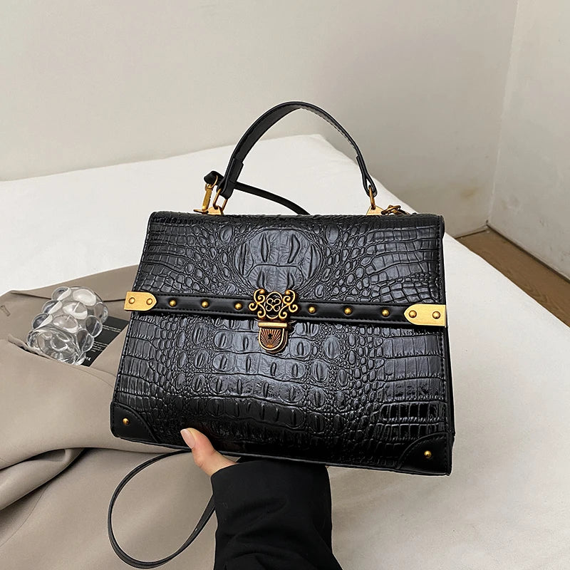 PU Leather Small Square Crossbody Bag — Purple | KIMLUD