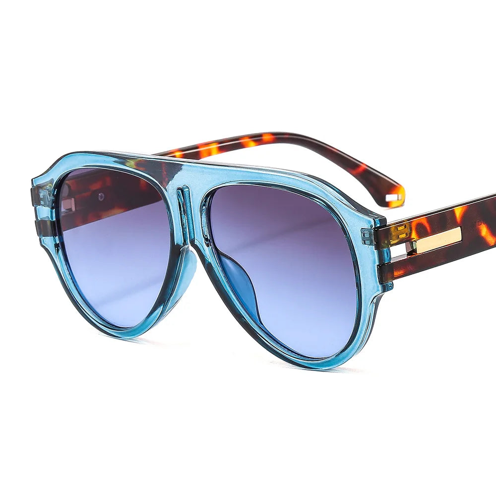Square Frame Sunglasses Plastic Oversized Design UV Protection — Black | KIMLUD