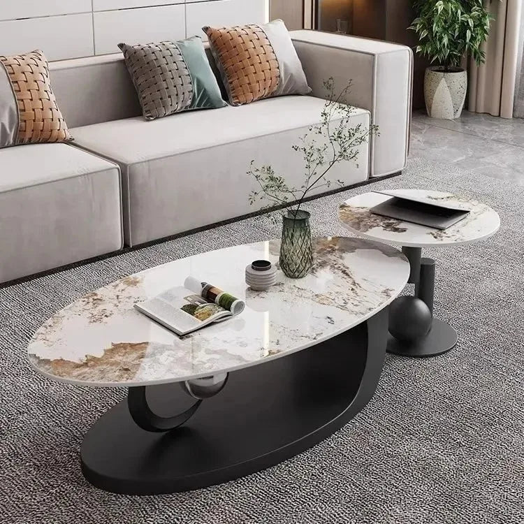 KIMLUD, Italian Style Luxury Coffee Table Metal Material for Small Luxury Living Room Accessible for New Arrivals, KIMLUD Womens Clothes
