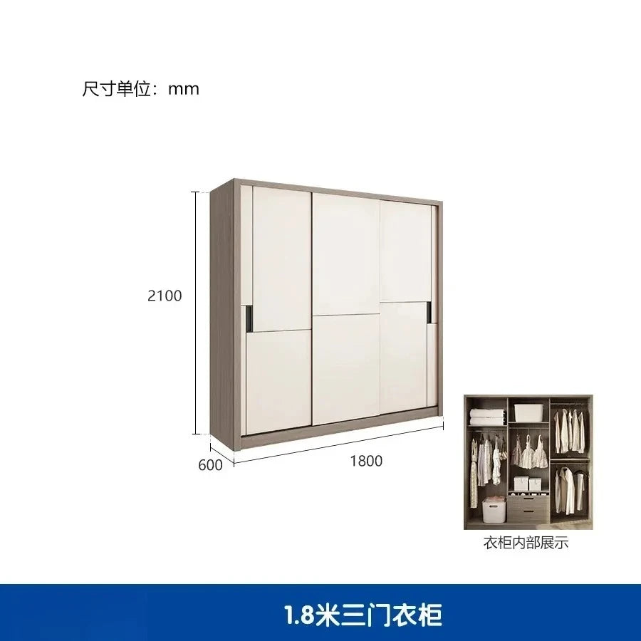 Luxury Modular Wardrobes Sliding Door Orgnizer Modern Bedroom Wardrobe Display Wooden Stylish Armario Ropero Bedroom Furniture