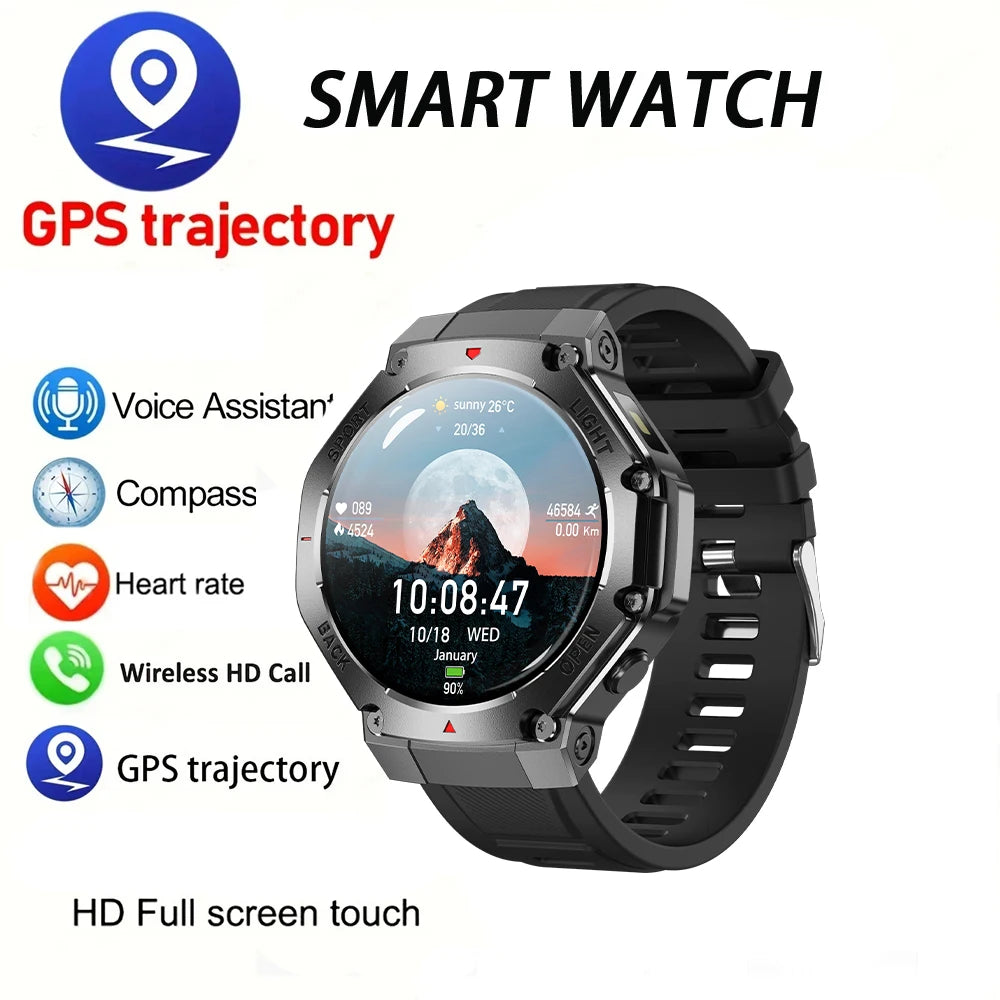 KIMLUD, 2025 New LED Smart Watch Men's HD AMOLED Bluetooth Call Waterproof Smartwatch Heart Rate Monitoring Women's Health Smart Watches, black, KIMLUD APPAREL - Womens Clothes