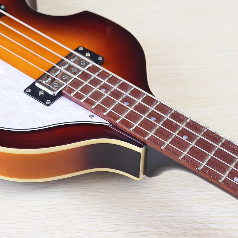 Flame Maple Violin Bass Guitar 41-Inch — Sunburst | KIMLUD
