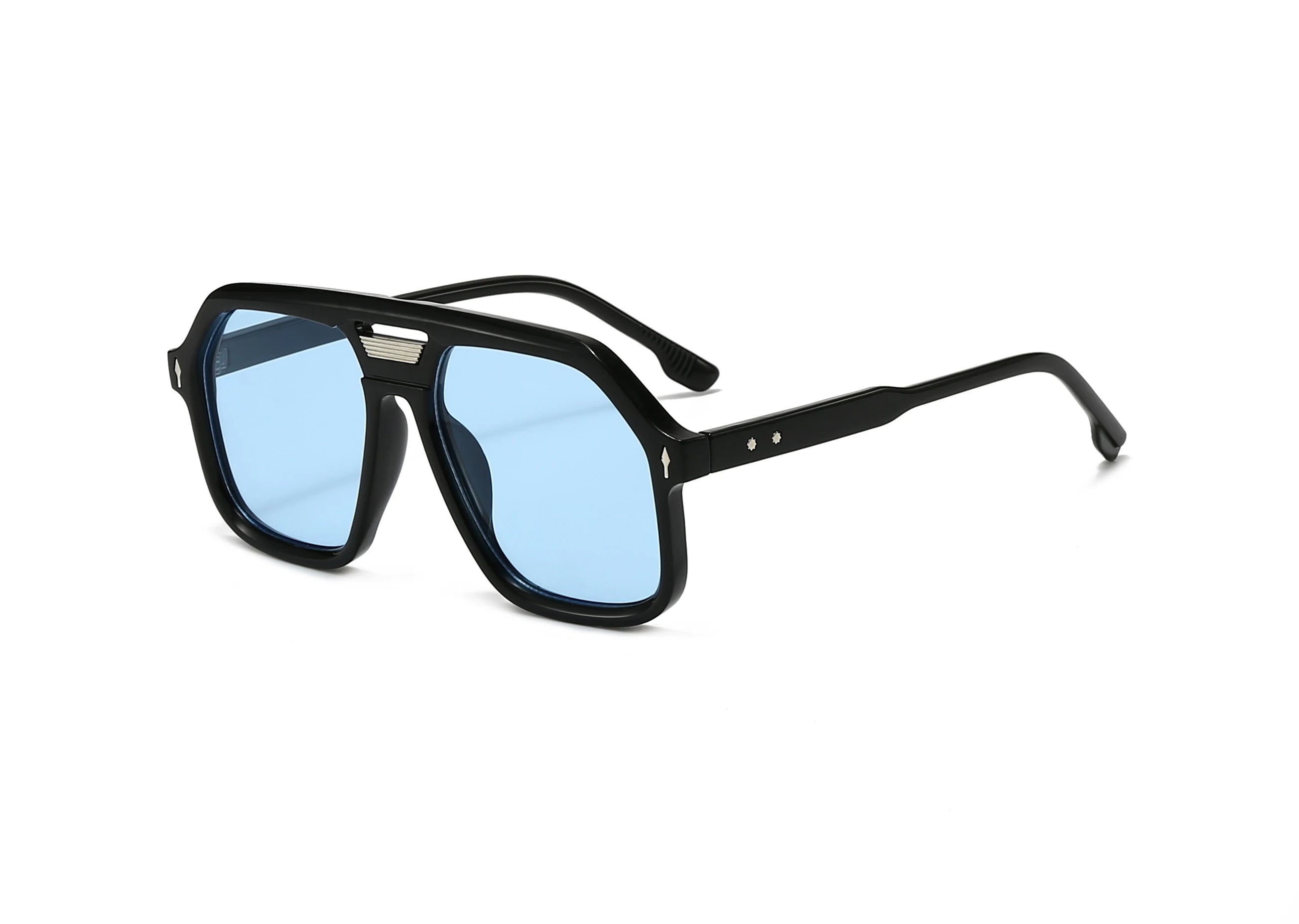 Acetate Sunglasses Oversized Vintage Hip Hop Square — Black | KIMLUD