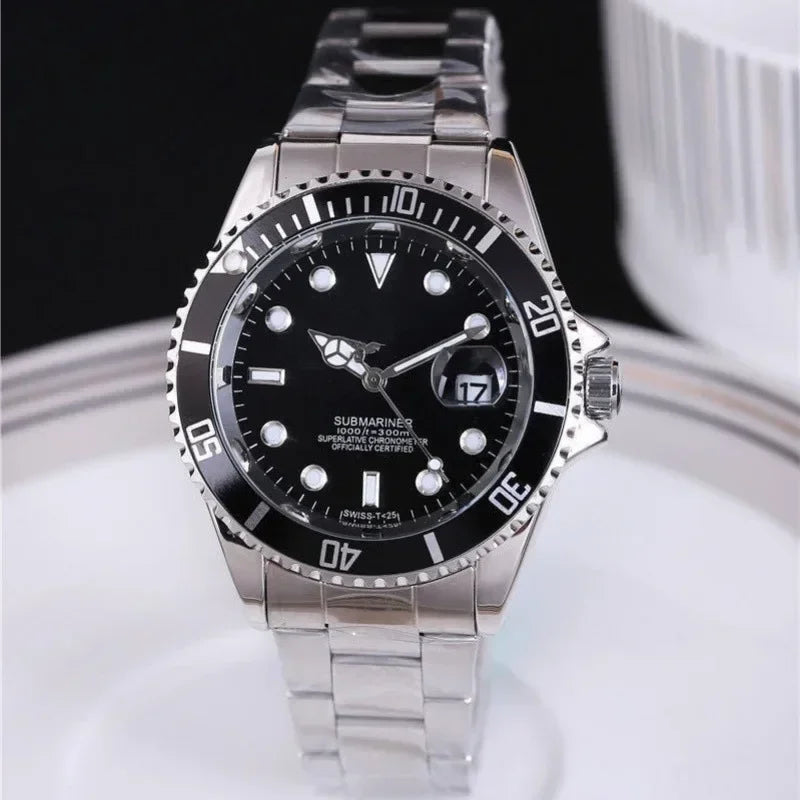 2025 Men Automatic Watch Business Waterproof Mechanical Watches Luxury Stainless Steel Day Date Mens Watch Man Gift AAA+