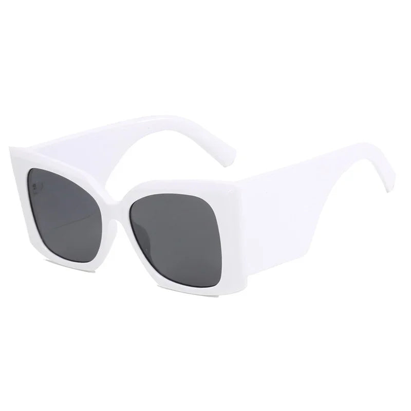Oversized Sunglasses Square Frame Plastic — Black | KIMLUD