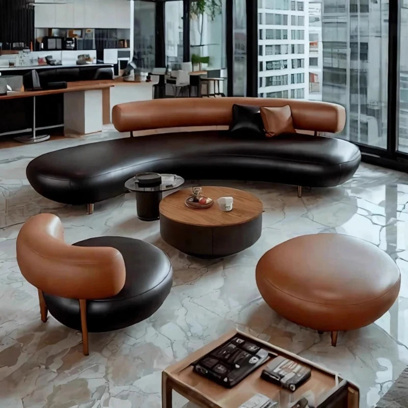 Round Curved Living Room Sofas Pouf Armchair Couch Lazy Office Living Room Sofas Recliner Sectional Muebles Library Furniture