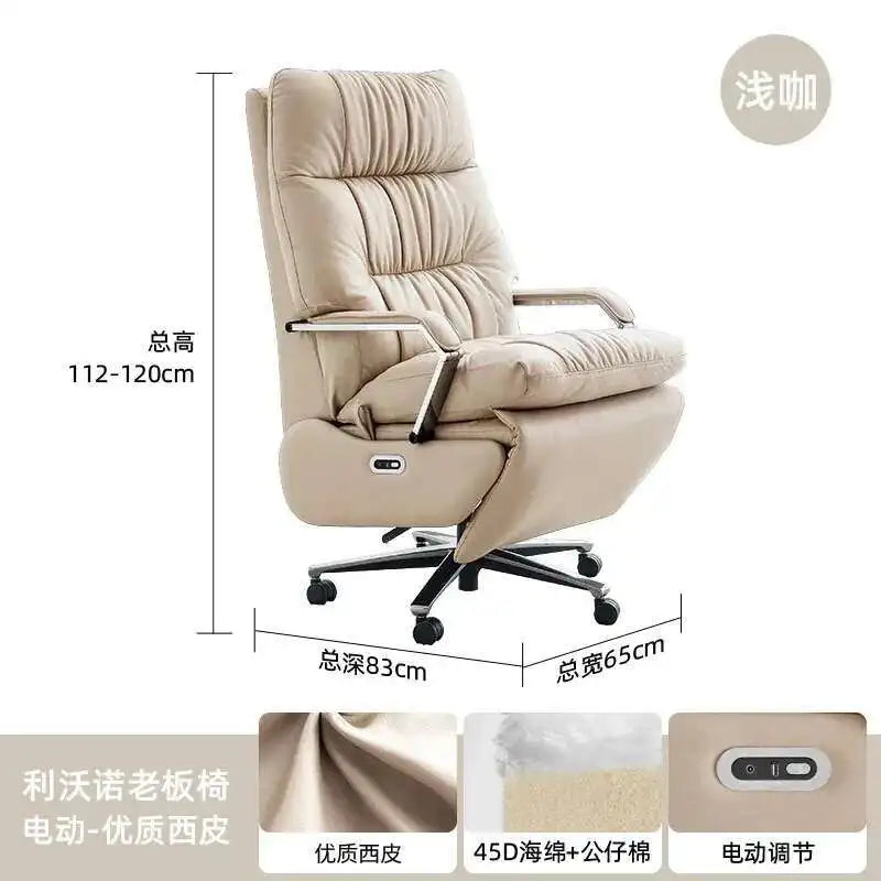 Nordic Cortex Fabric Recliner Chair Ergonomic — White | KIMLUD