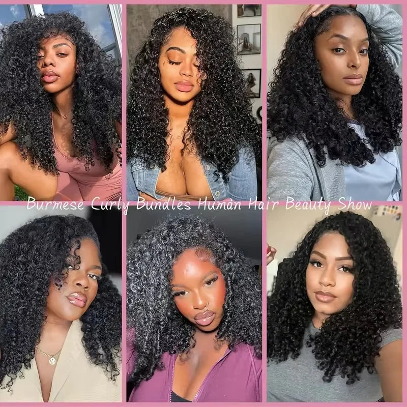 Half Wig - Glueless Burmese Curly - Remy Human Hair - 26 Inch | KIMLUD