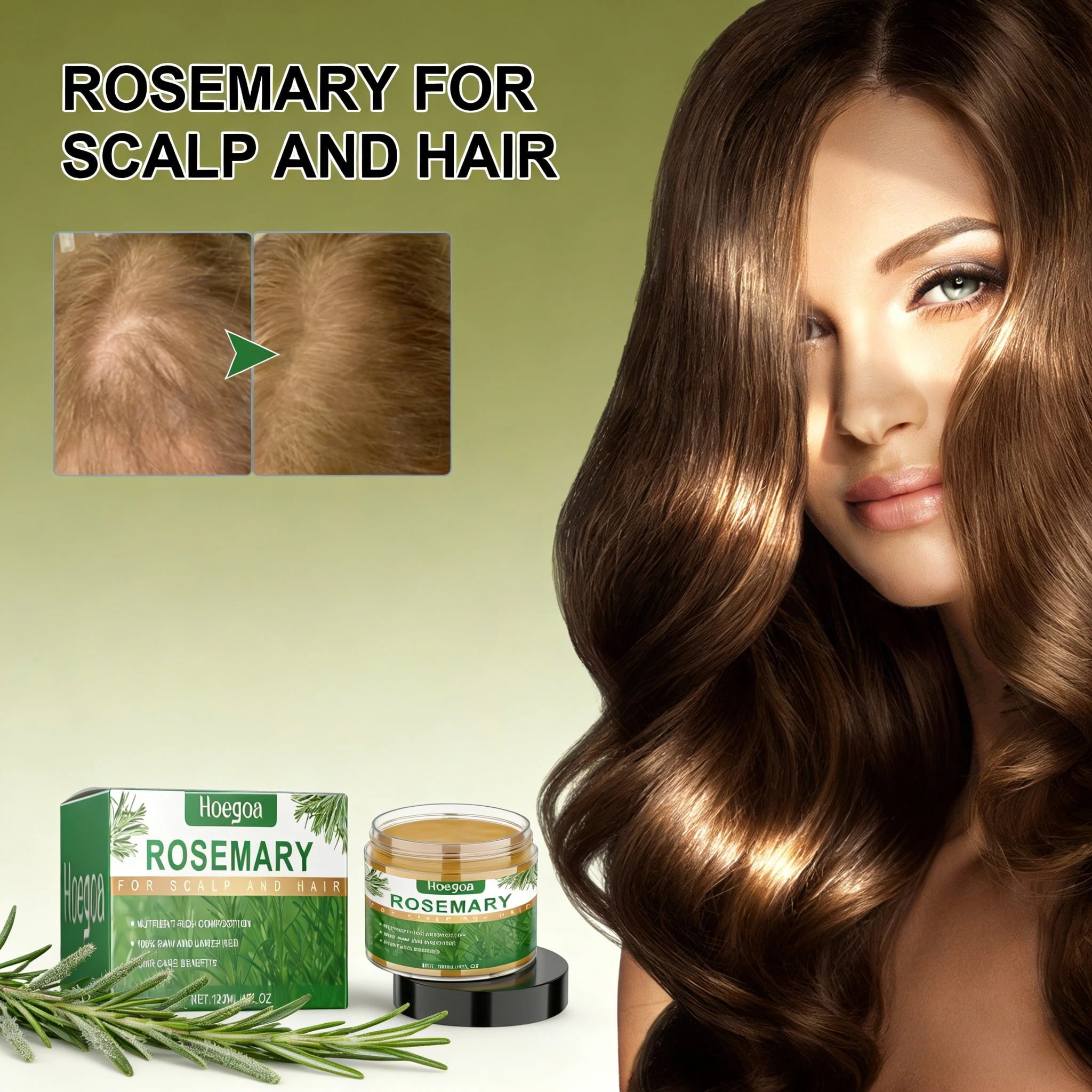 Rosemary Hair Repair Oil For Dry Damaged Color Treated Hair Deep Nourishing Frizz Control Shine Treatment Split Ends Care