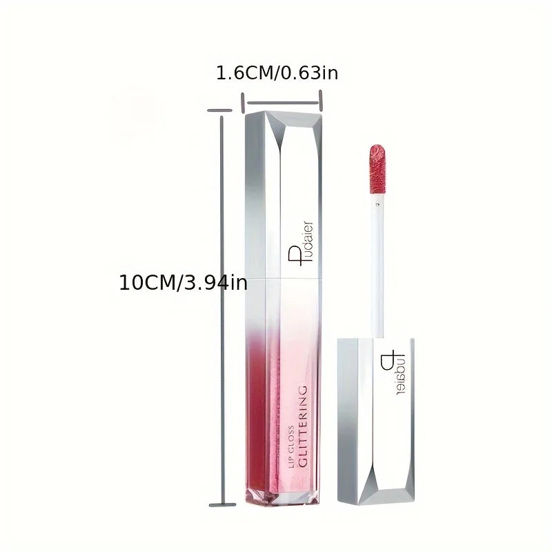 Metallic Lip Gloss Set Waterproof Long-Lasting — Mauve Rose | KIMLUD