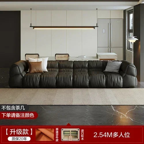 Puff Leather Sofa Bedrooms Comfortable Reclining Luxury Designer Lazy Sofa Modern Minimalist Sofy Do Salonu Home Furniture