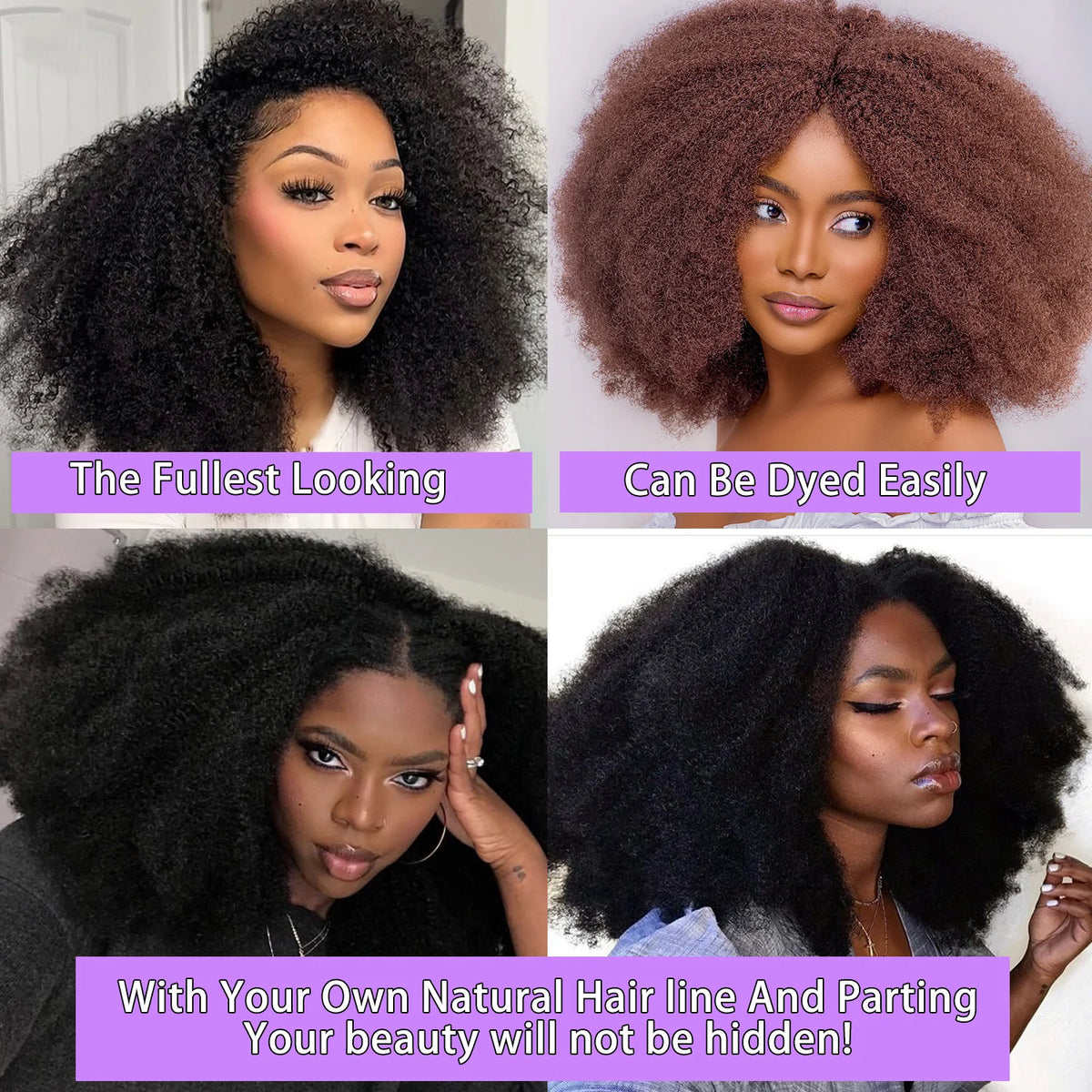 Half Wig - Drawstring Seamless - Remy Human Hair - Curly | KIMLUD