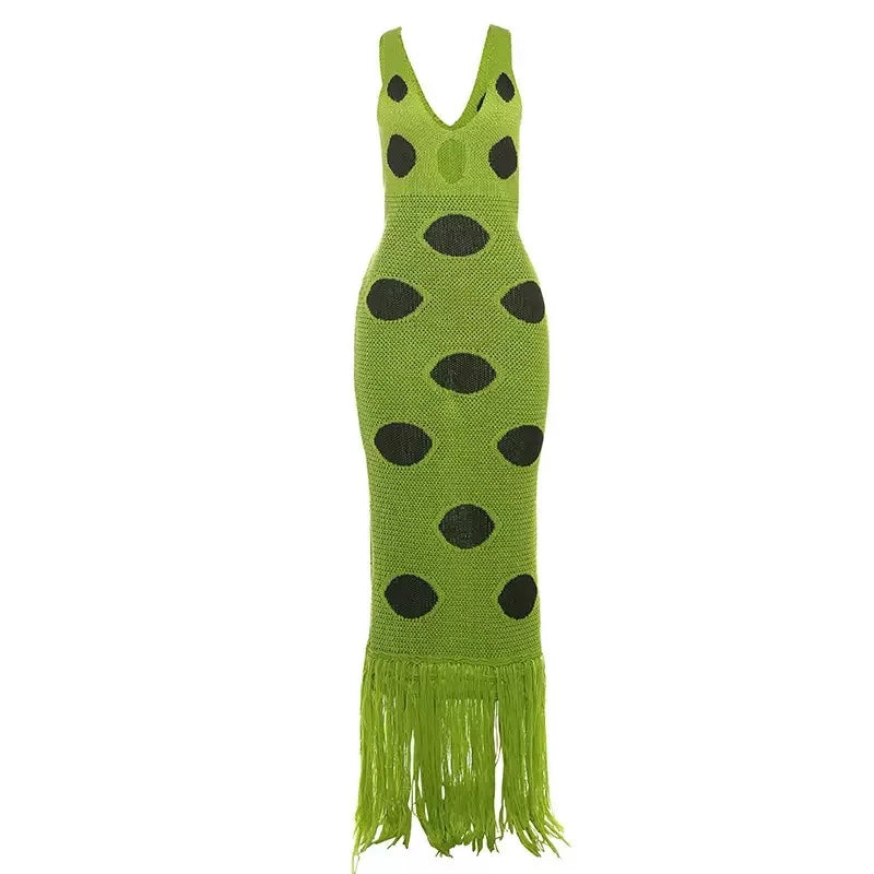Mesh Maxi Top With High Collar Plant Print Open Split And Sheer Overlay — Black | KIMLUD