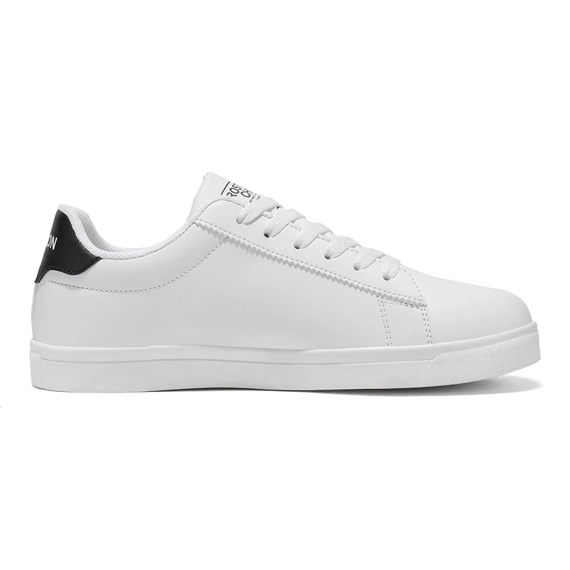 Platform Sneakers Vulcanized Lace-Up Running Design With Personalization — White | KIMLUD
