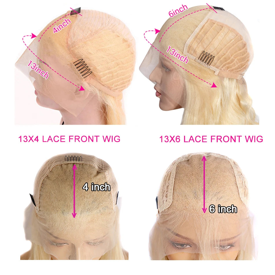 Lace Front Wig Body Wave Brazilian 13x6 HD Lace Frontal — Honey Blonde | KIMLUD