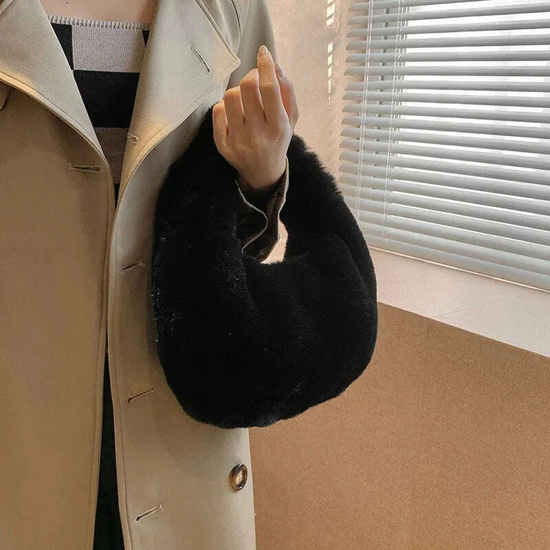 solid-color-plush-dumpling-bag-handbag-niche-design-small-phone-bag-korean-style-tote-bag-faux-rabbit-fur-handbag-womenkimludkimlud-35556924