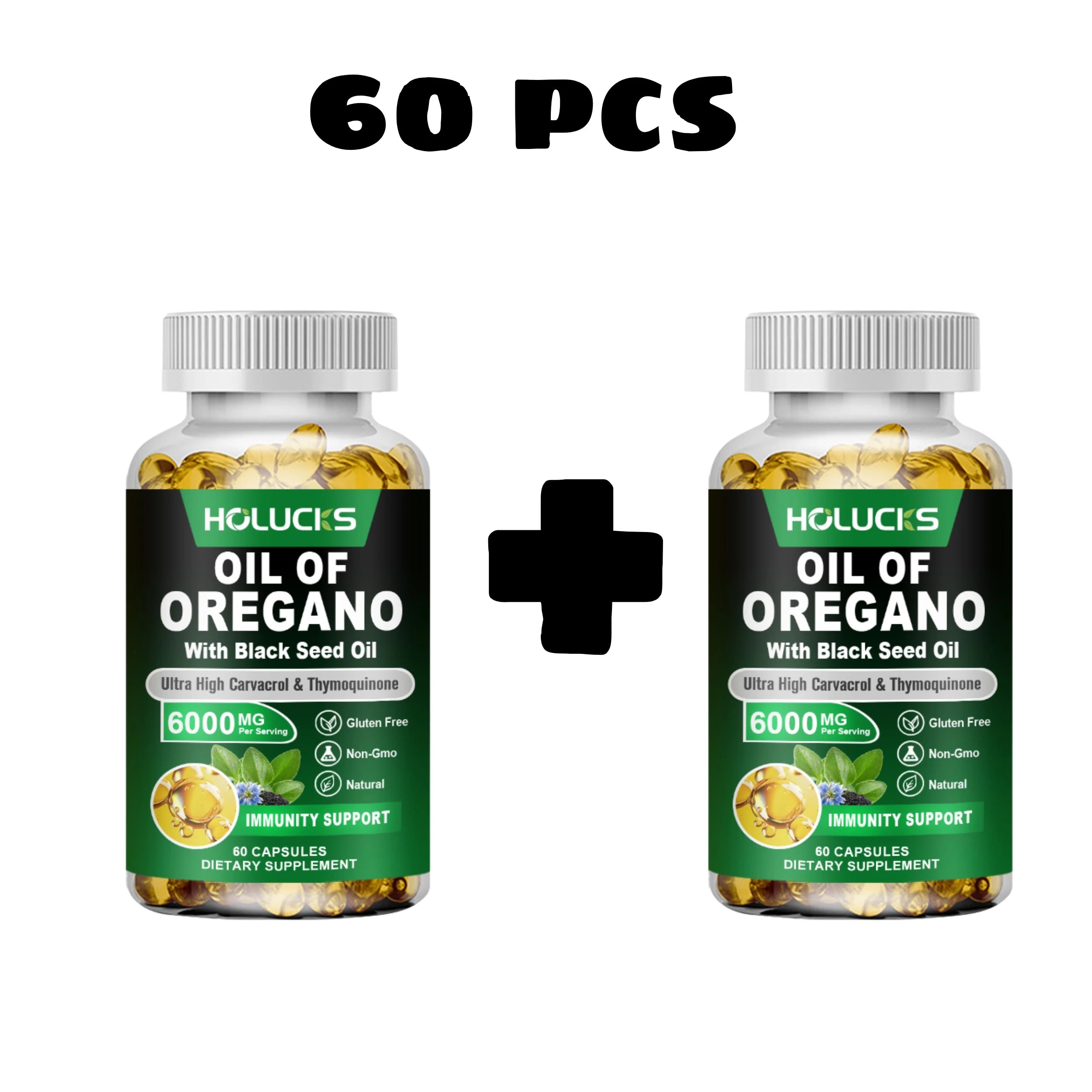 Natural Oil of Oregano Supplements- Relieves Bloating&Flatulence,Digestion,Oral Health,Antioxidant，Breathe Easily