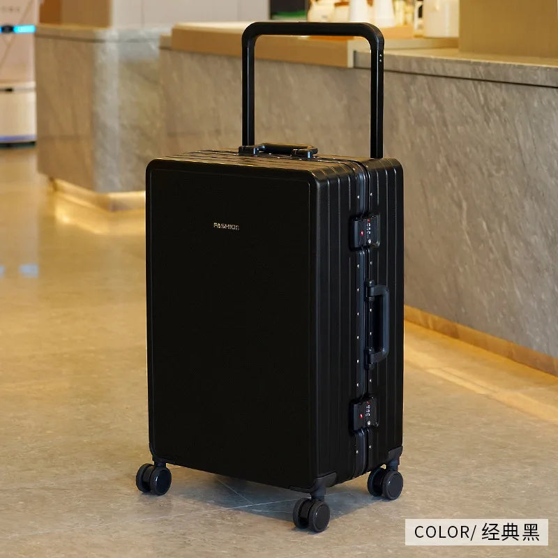 Aluminium Frame Travel Luggage Carry-On With Mute Wheels — Slate Gray | KIMLUD