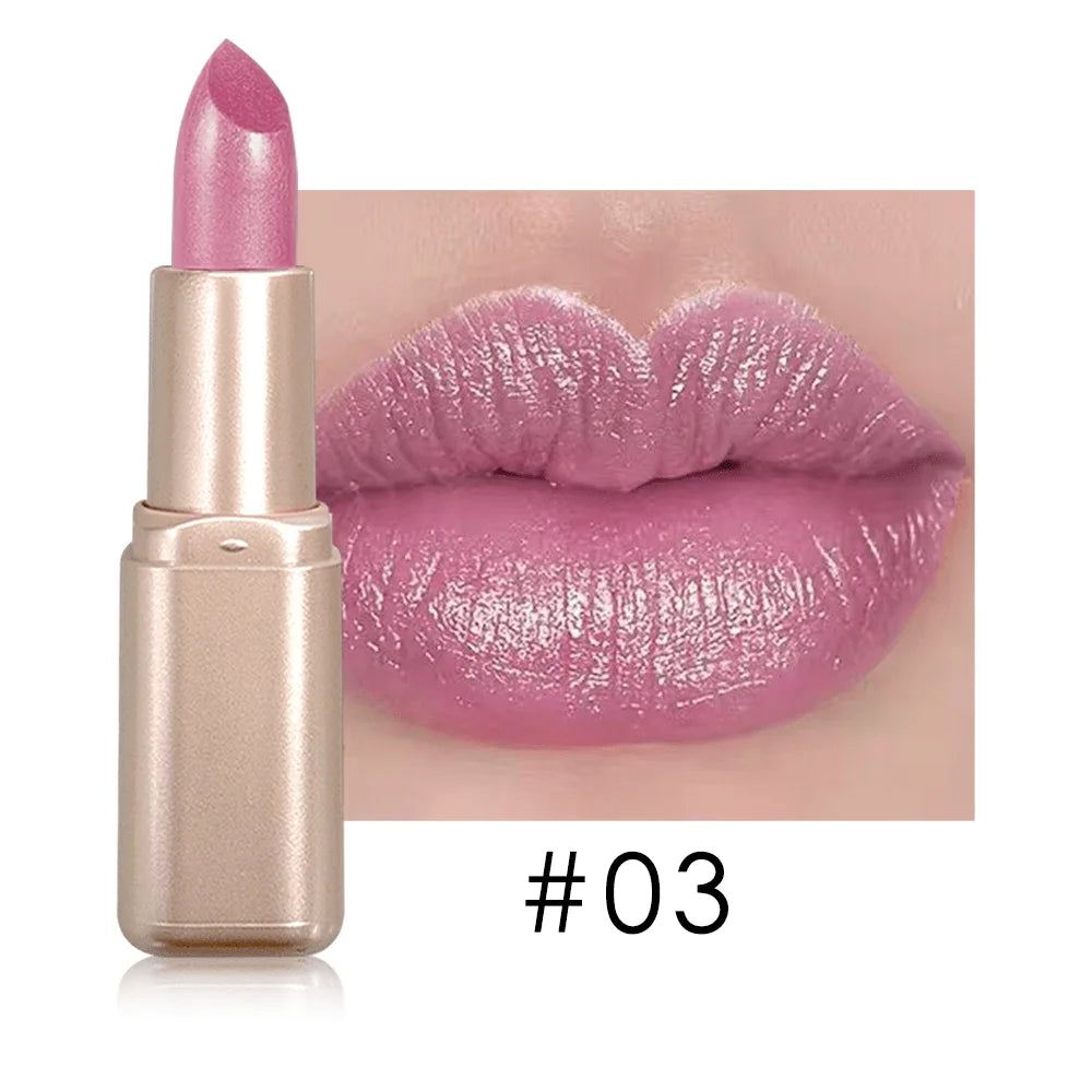 Lipstick – Long-Wear Waterproof – Lip Color – Pearlescent Pink | KIMLUD