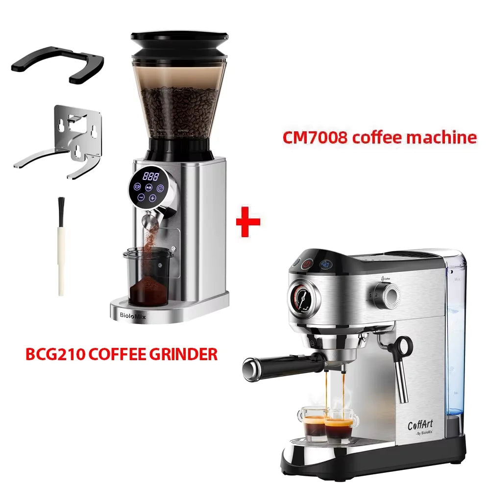 Conical Burr Grinder – 48 Adjustable Settings – Stainless Steel | KIMLUD