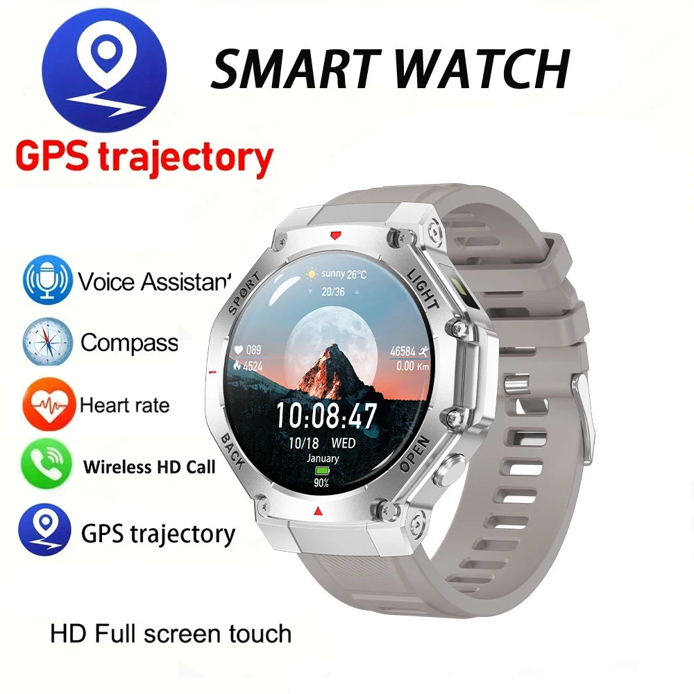 KIMLUD, 2025 New LED Smart Watch Men's HD AMOLED Bluetooth Call Waterproof Smartwatch Heart Rate Monitoring Women's Health Smart Watches, silvery, KIMLUD APPAREL - Womens Clothes
