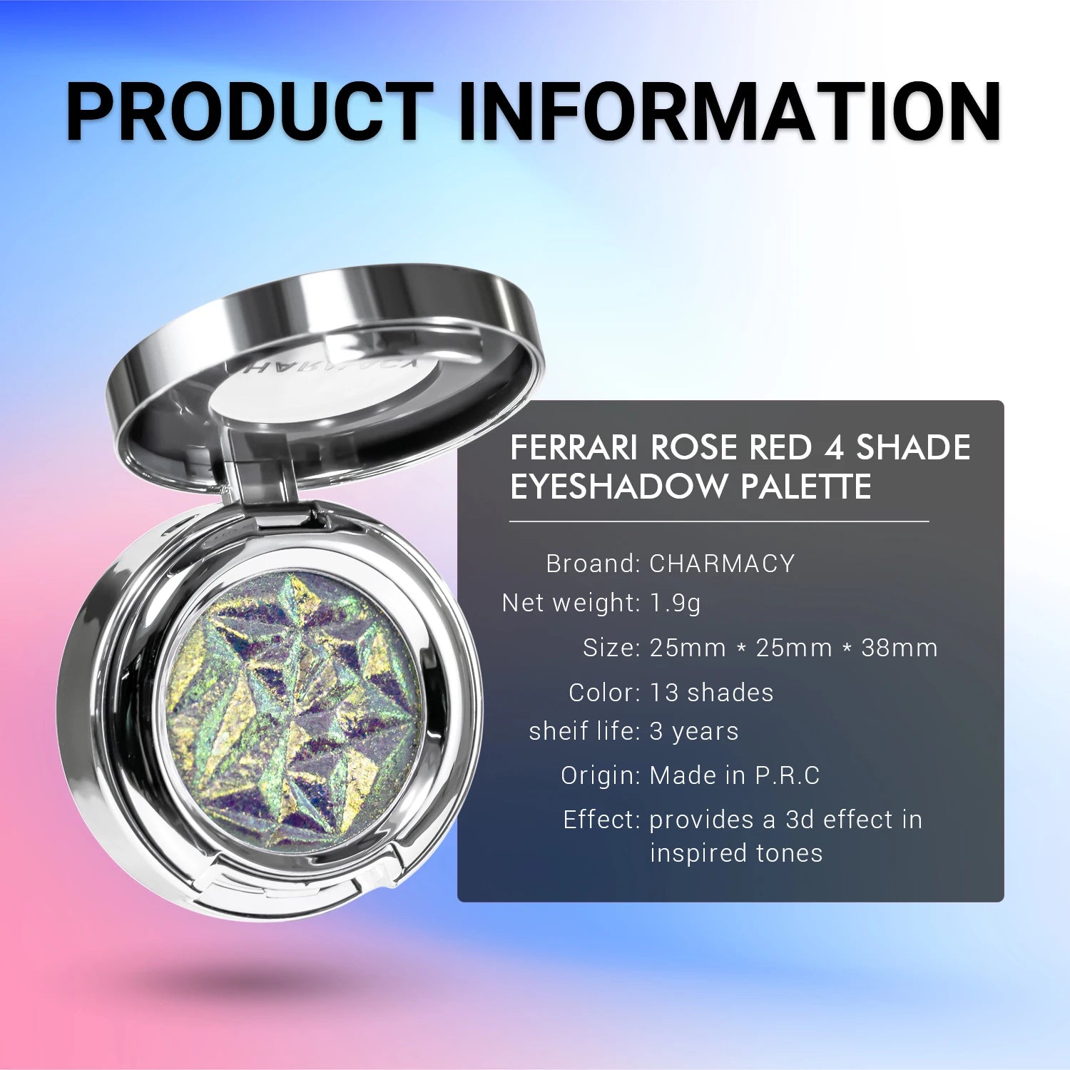 Color-Shift Glitter Eye Shadow High Pigment Long-Lasting Waterproof Smooth Blendable Formula — Teal | KIMLUD
