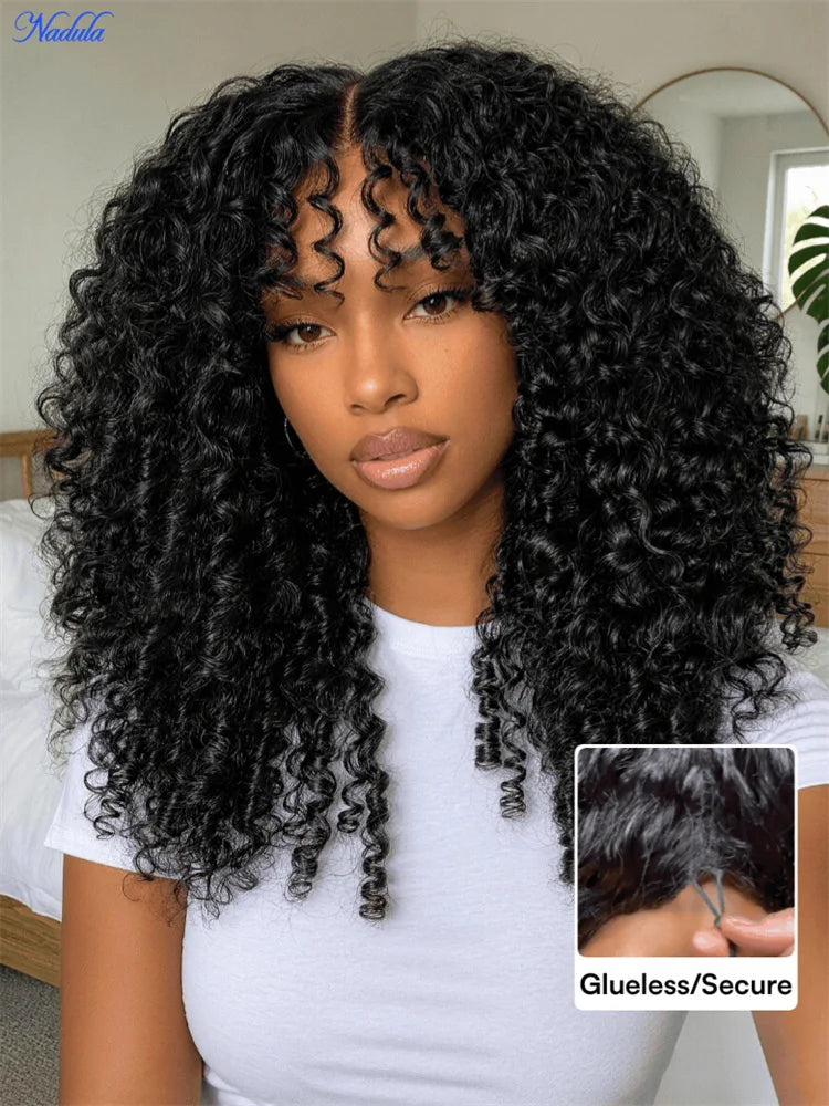 Lace Front Wig – Glueless Burmese Curly – Human Hair – Chestnut Brown | KIMLUD