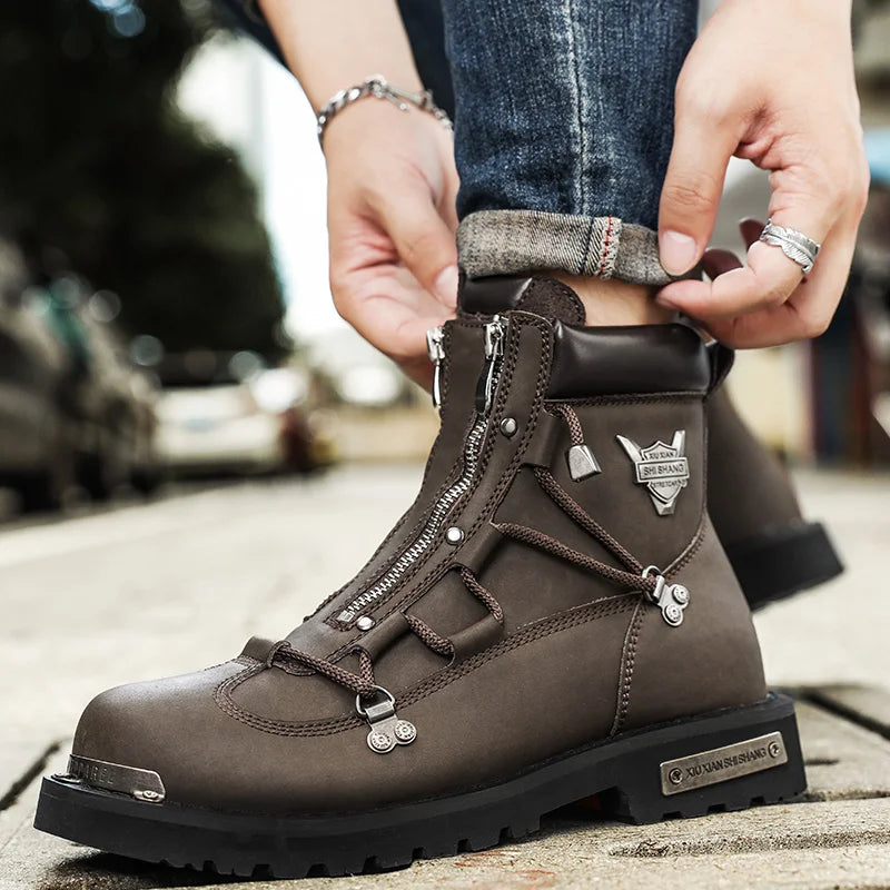 Men's Snow Boots – Waterproof Warm Plush Lining – Mid-Calf | KIMLUD