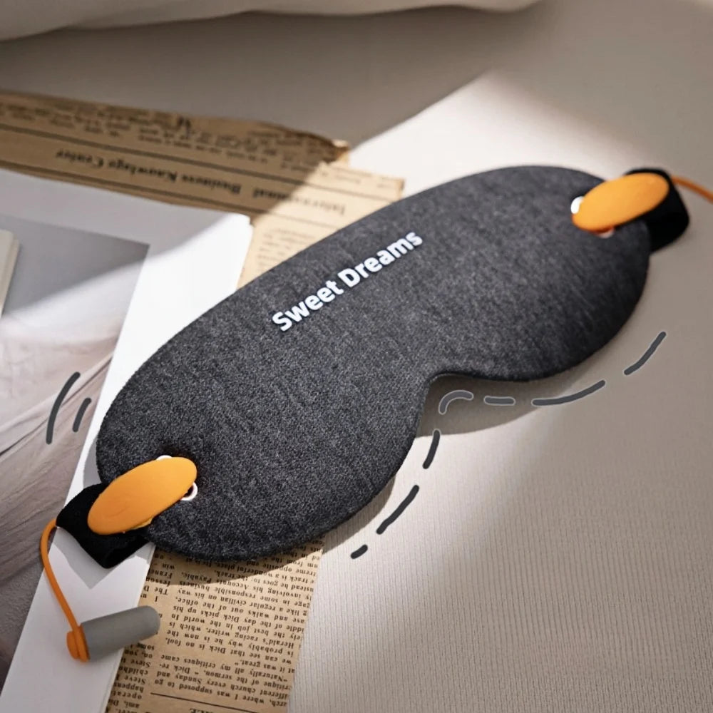 2-in-1 3D Blackout Sleep Mask with Noise Cancelling Ear Plugs - For Men & Women  Travel Relieving Eye Fatigue & Improving Sleep