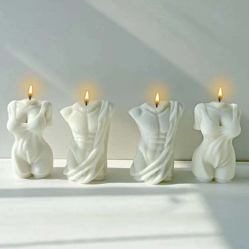 KIMLUD, Adonis Sculpture Torso Mold Human Candle Mold DIY Body Abdominal Muscle Man's Statue Plaster Sculpture Male Silicone Mold, KIMLUD Womens Clothes